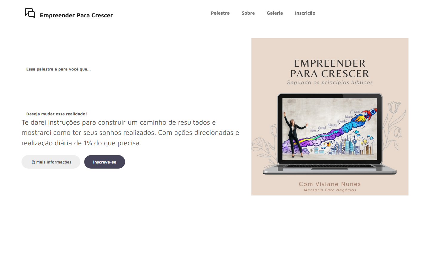 Palestra Empreender para Crescer
