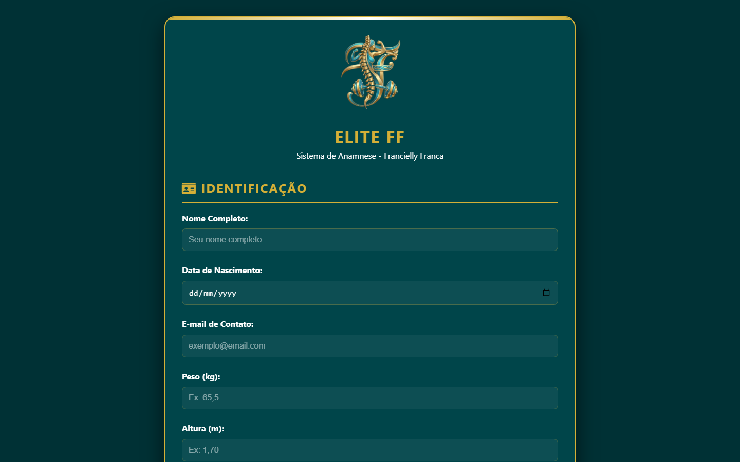 Fichas de Anamnese - Elite FF