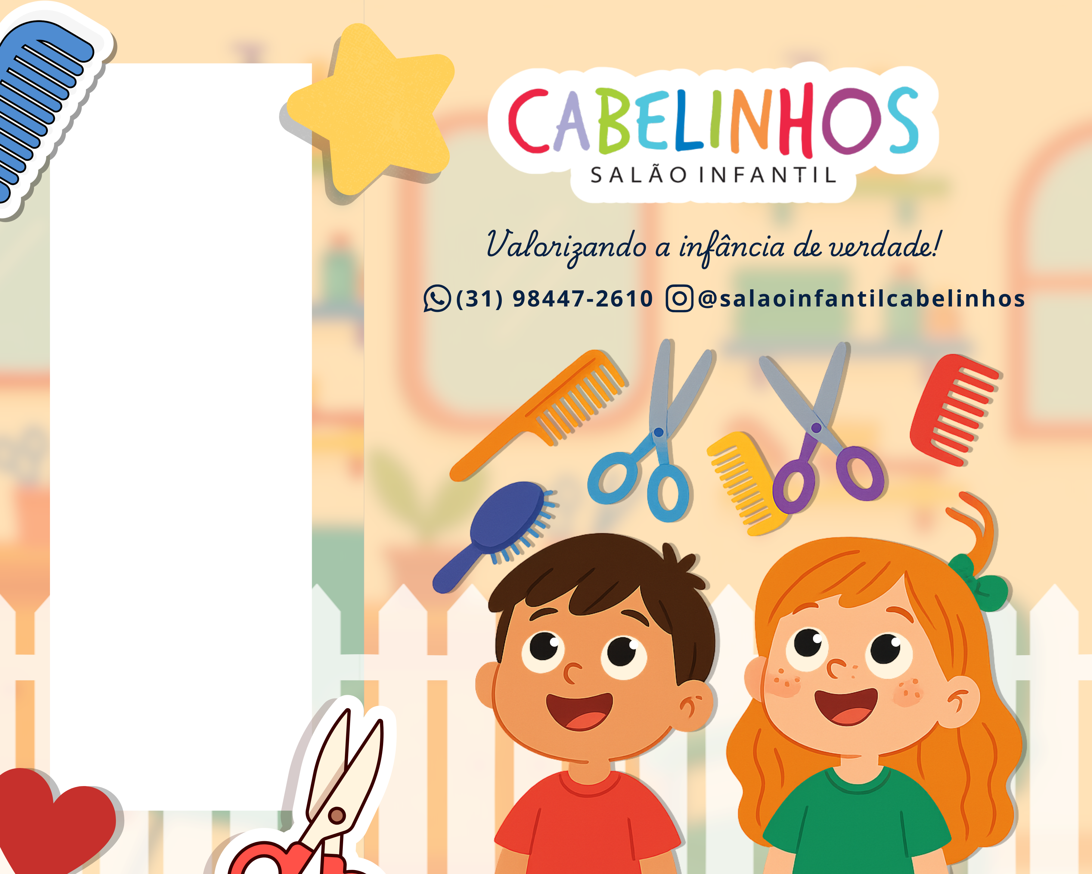 Cabelinhos - Fachada para Salão Infantil - 1