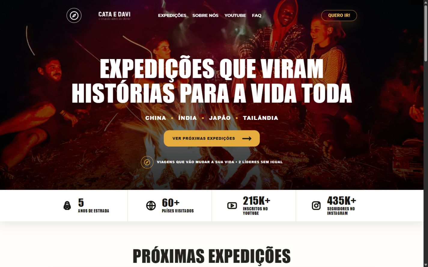 Cata e Davi - Site de Expedições em Grupo