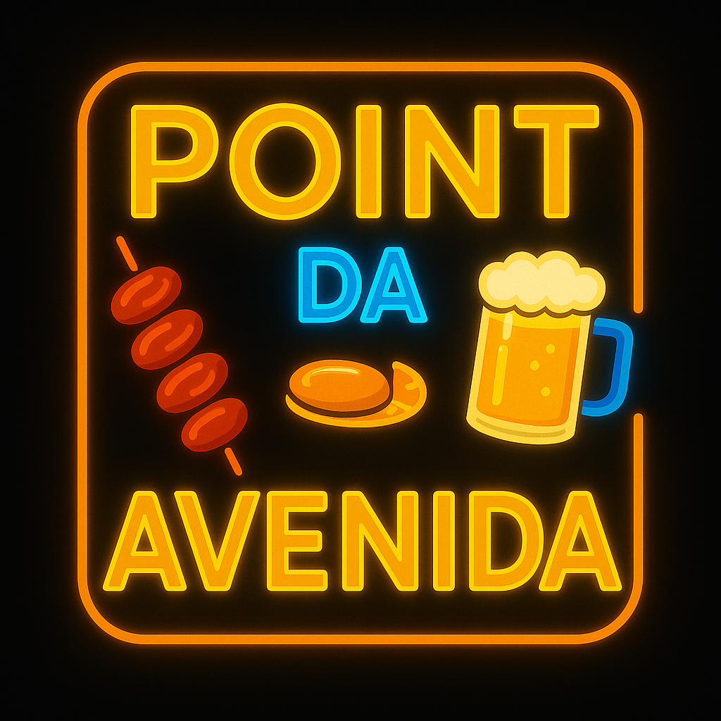 Point da Avenida - Logo Neon para Bar e Restaurante
