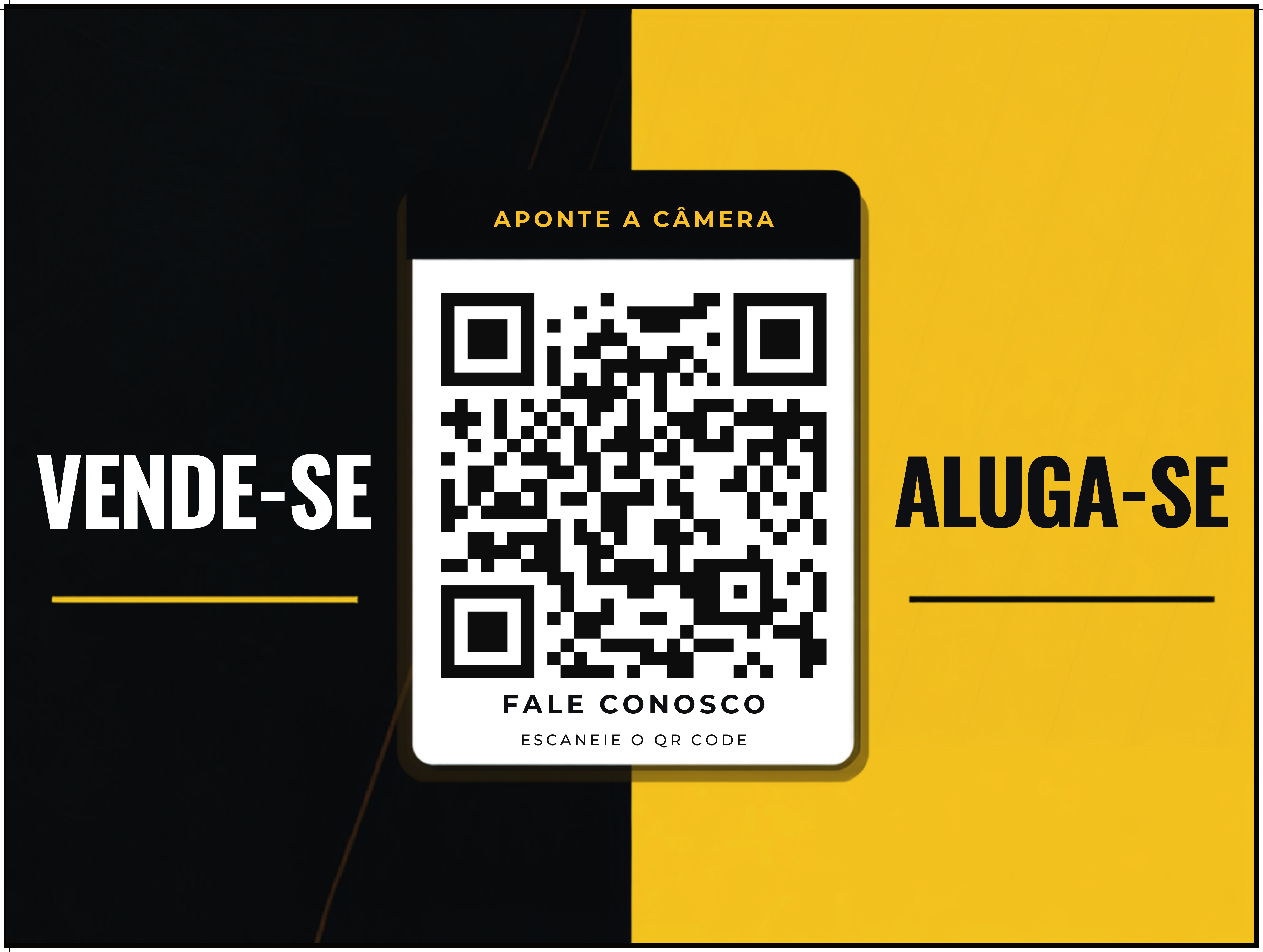 Placa Imobiliária - Fale Conosco com QR Code