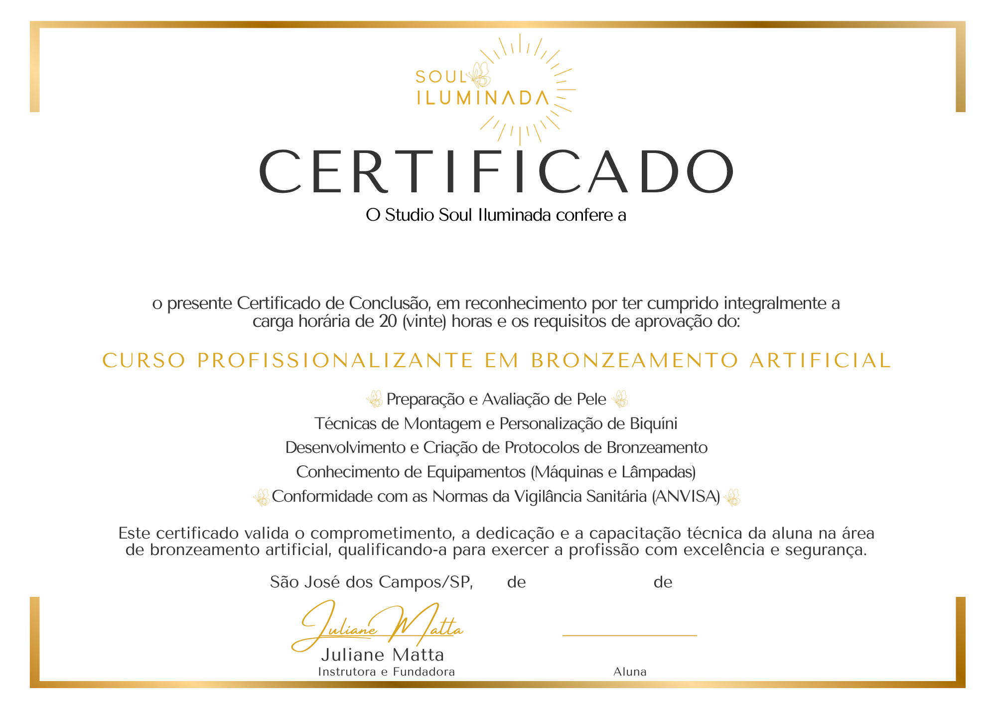 Prévia do projeto Soul Iluminada - Certificado de participação