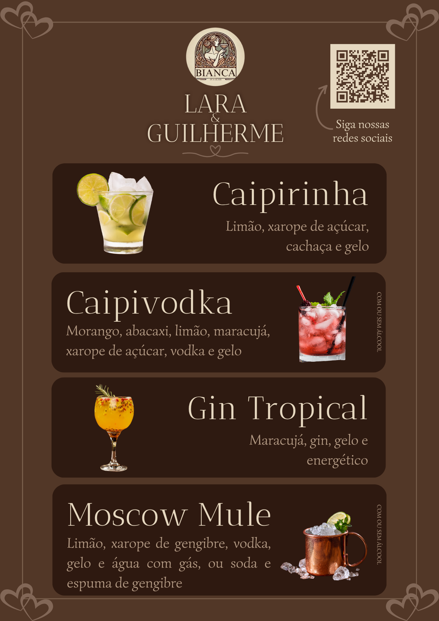 Prévia do projeto Bianca Drinks - Cardápio de bebidas