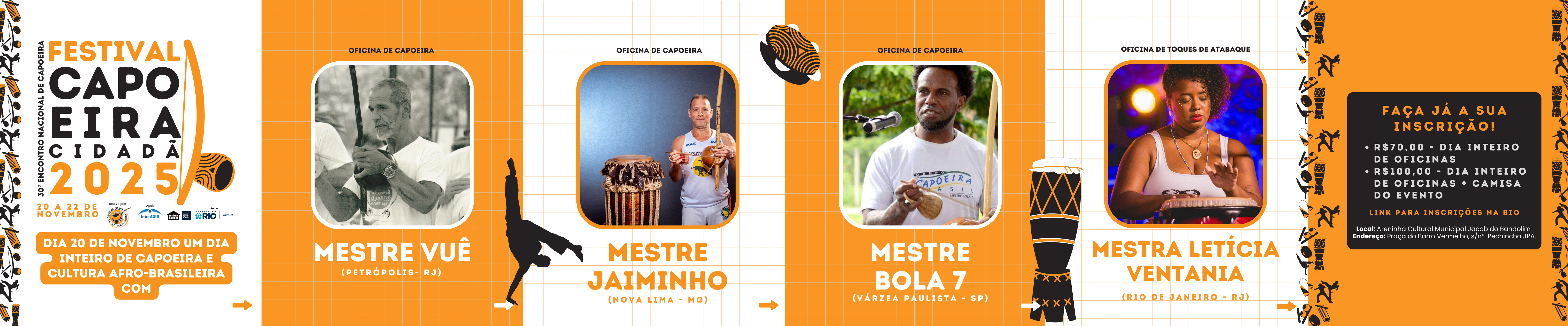 Prévia do projeto Escola Capoeira Cidadã - Conteúdo para redes sociais