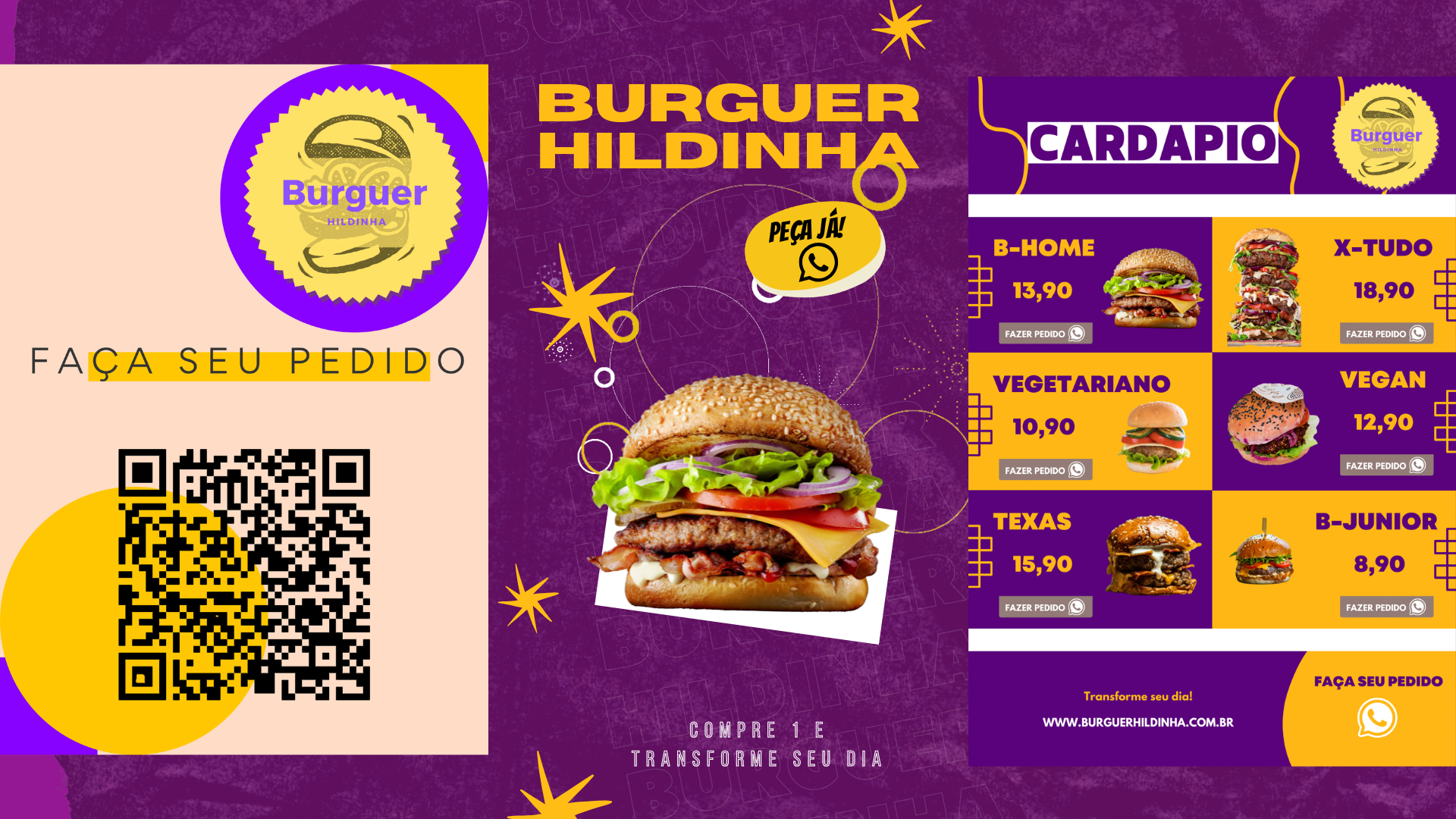 Prévia do projeto Burguer Hildinha - Cardápio