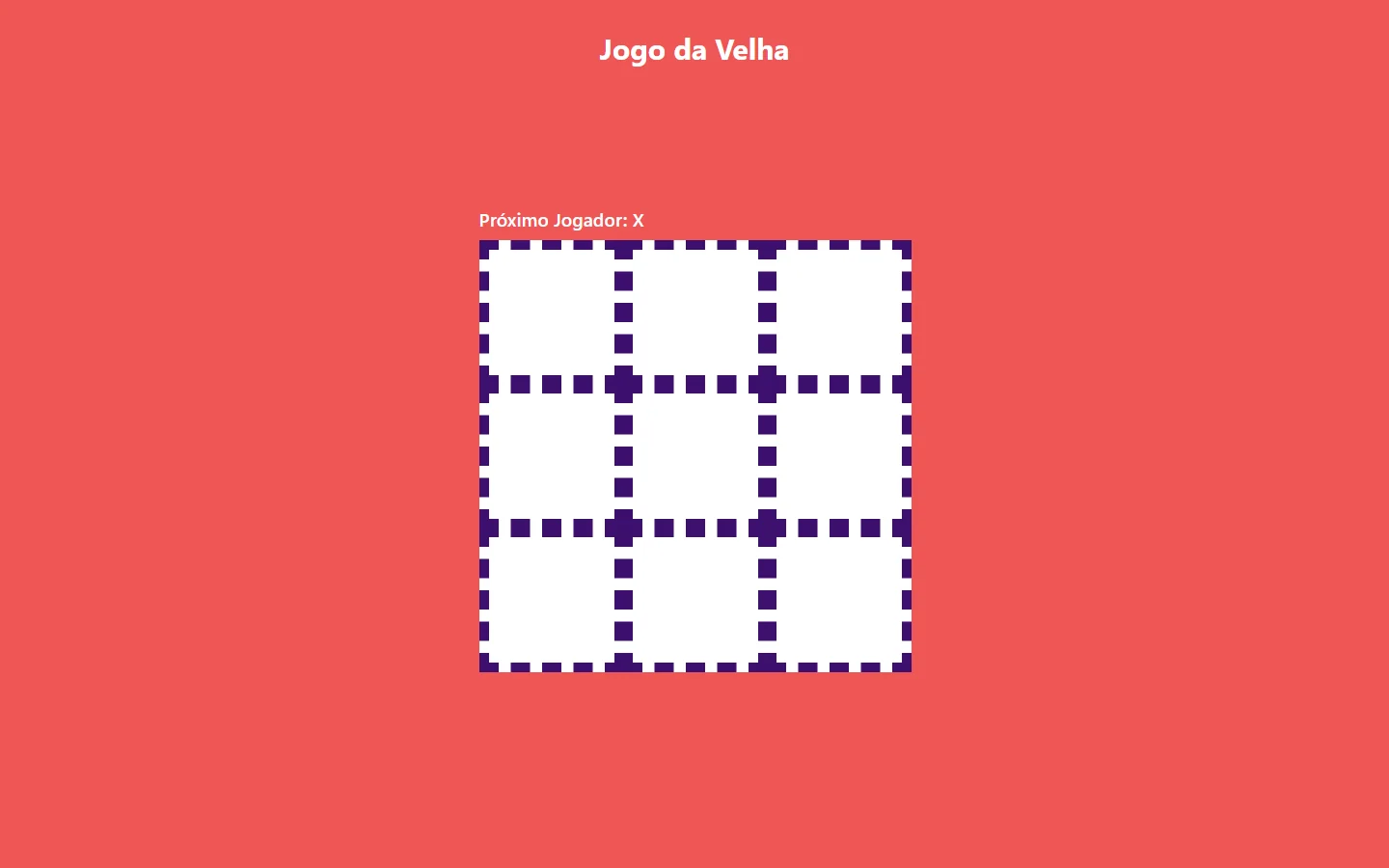 Prévia do projeto Jogo da Velha em React