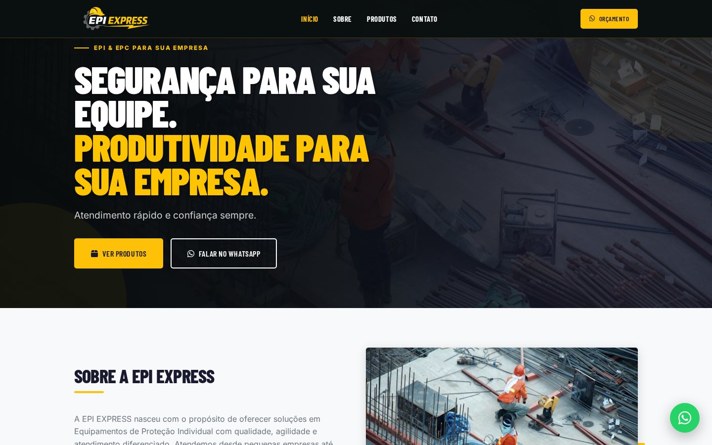 EPI EXPRESS - Site Institucional e Catálogo de EPIs - 1
